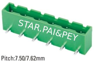 Plug-Terminal Block socket closed angle pin Pitch:7.62mm / 0.3 in