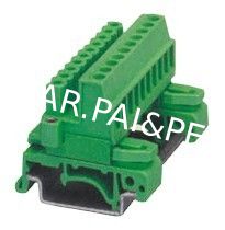 Din Rail Plug-in Terminal Block  with screw fix flange Header Pin 04 poles pitch:5.08mm / 0.2 in