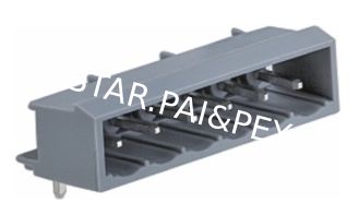 Male connectors with right angle solder pins Pitch: 5.0mm/0. 197 in