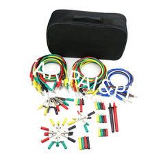 Electronic Multimeter Probe Test Lead Kit Spade Lugs Alligator Clips Banana Pugs Set