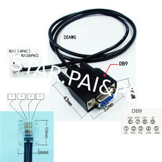 DB9 Female RS232 Serial COM Port to RJ11 RJ12 Connector Exapansion Cable