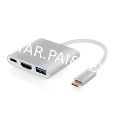 Type-C 3.1 to USB 3.0 HDMI Type C Female Charger Adapter 3 in 1 Charging Port Hub