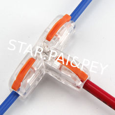 Push in terminal wire connectors T type terminal splitter One in three out connection