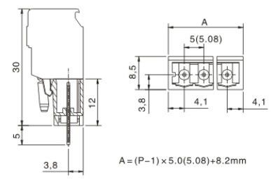 Male connectors with solder pins Pitch: 5.0mm/0. 197 in