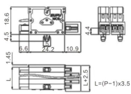 Spring-cage Clamp Terminal Male Female snap-in syle Pitch: 3.50mm/0.138 in