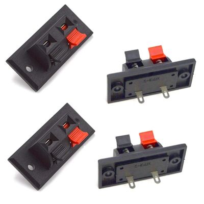 Right Angel Speaker Terminal Clip Connector 2 Positions Audio Cable Push Button Type