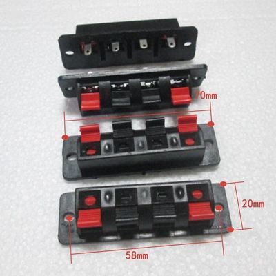 Right Angel Speaker Terminal Clip Connector 4 Positions Audio Cable Push Button Type