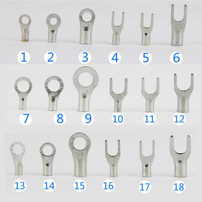 Copper Wire Crimp Connector Cable Non-insulated Spade Terminals Kit