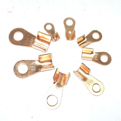 80pcs Open Barrel Wire Crimp Copper Ring Lug Terminals Assortment Set Kit OT 10A  to 100A