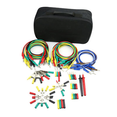 Electronic Multimeter Probe Test Lead Kit Spade Lugs Alligator Clips Banana Pugs Set