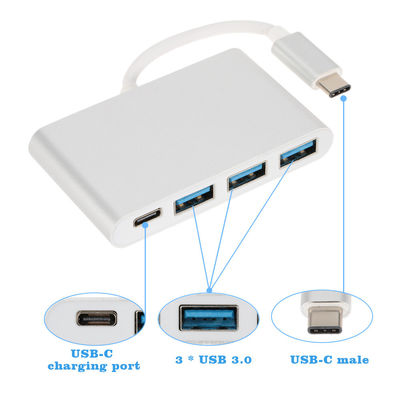 UBS 3.1 Type-C to 3 Ports USB 3.0 USB-C HUB Adapter OTG Cable High Speed Converter