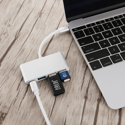 UBS 3.1 Type-C to 3 Ports USB 3.0 USB-C HUB Adapter OTG Cable High Speed Converter