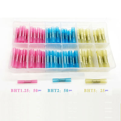125pcs Heat Shrink Butt Connector Terminals Assortment Kit BHT1.25 BHT2 BHT5