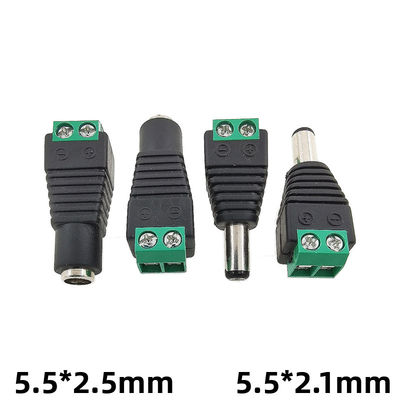 5.5mm x 2.1mm Male Jack DC Power Adapter for CCTV Camera LED Strip Lights