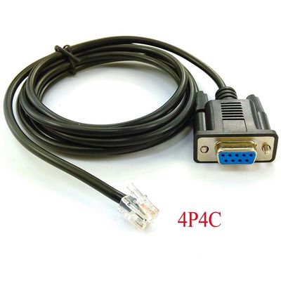 DB9 Female RS232 Serial COM Port to RJ11 RJ12 Connector Exapansion Cable