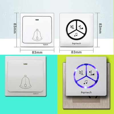 No Battery Wireless Door Bell Waterproof Plug-in Wall Socket Push Switch Button Doorbell 85V - 265V AC