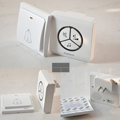 No Battery Wireless Door Bell Waterproof Plug-in Wall Socket Push Switch Button Doorbell 85V - 265V AC