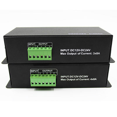 DC12V~24V RGB RGBW 3CH 4CH DMX512 Decoder with Digital Display DMX to PWM Led Strip Dimmer