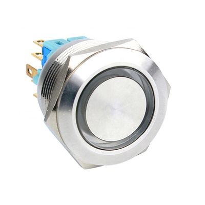 Metal Push Button:12Mm 16Mm 19Mm 22Mm 25Mm 30Mm Round Waterproof Ip67 Metal Push Button Momentary Latching Switch