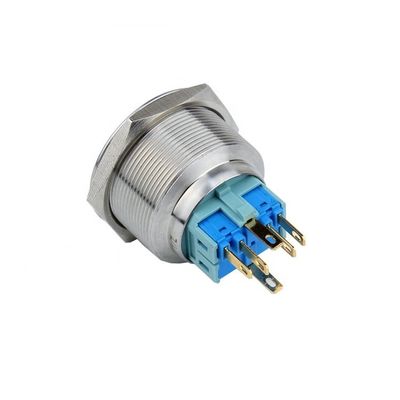 Metal Push Button:12Mm 16Mm 19Mm 22Mm 25Mm 30Mm Round Waterproof Ip67 Metal Push Button Momentary Latching Switch