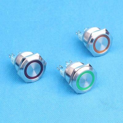 Metal Push Button:12Mm 16Mm 19Mm 22Mm 25Mm 30Mm Round Waterproof Ip67 Metal Push Button Momentary Latching Switch