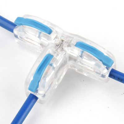 Push in terminal wire connectors T type terminal splitter One in three out connection