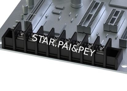 8.25mm/0.325' in Pitch PCB Barrier Terminal Block dip 180°  with cover 300V/20A With Approve Connector