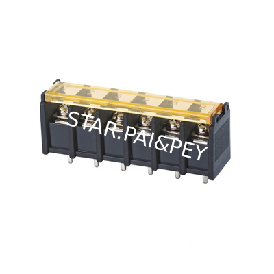 8.25mm/0.325' in Pitch PCB Barrier Terminal Block dip 180°  with cover 300V/20A With Approve Connector