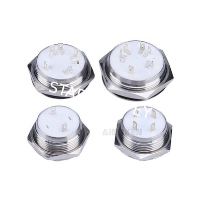 Push button switch 16mm flattest metal Momentary waterproof 12V