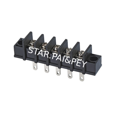 8.25mm/0.325' in Pitch PCB Barrier Terminal Block dip 180°  with flage 300V/20A With Approve Connector