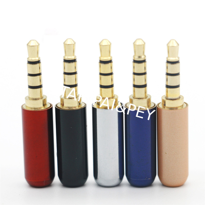 3.5Mm Plug 3/4 Pole 3.5Mm Headphone Audio Jack Adapter Gold Plated 3.5MM Stereo Plug