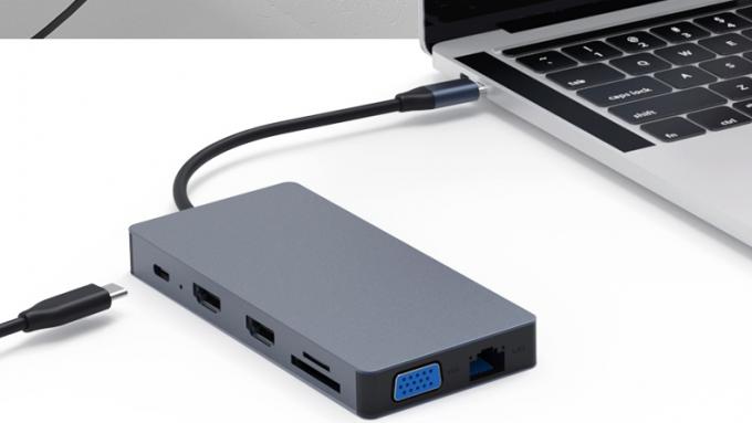 Type-c hub 12 in 1 5gbps usb hub 3.0 tf sd card reader 4k@30hz vga hdtv converter ethernet rj45 connector 100w pd for ma 2